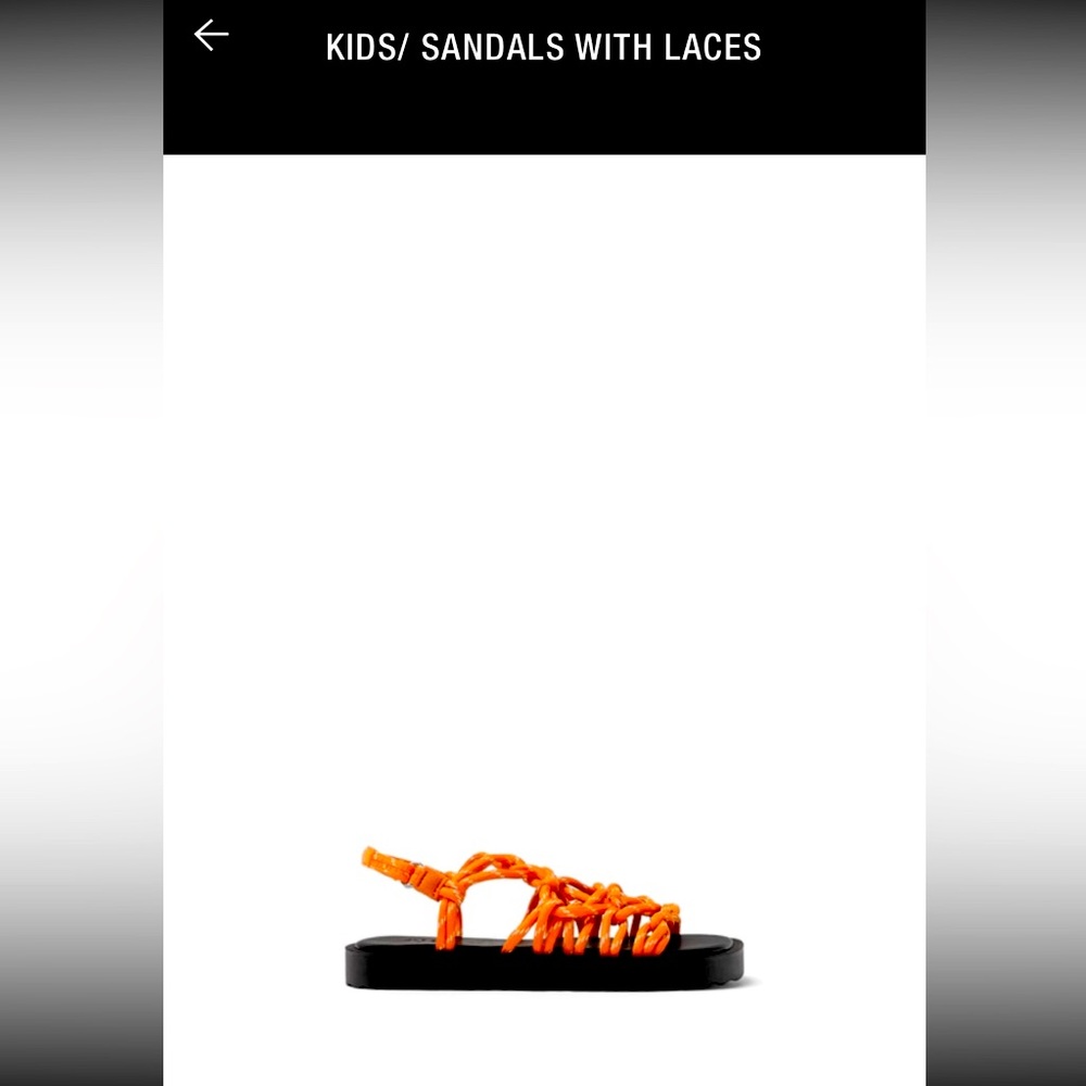 Zara Kids Sandals w/Lace Orange
